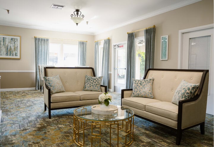 Elegant Lobby Seating With at Assisted Living Facility Elegant Lobby Seating With at Assisted Living Facility